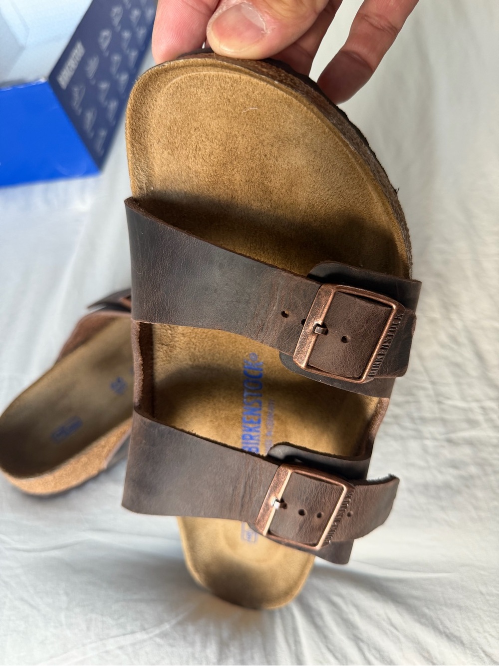 Birkenstock Brown Double-Buckle Leather Men’s Sandal